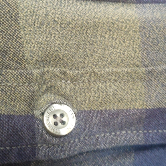Timberland Plaid 100% Organic Cotton Blue , Green,Black Long Sleeve Button up M - Picture 7 of 15
